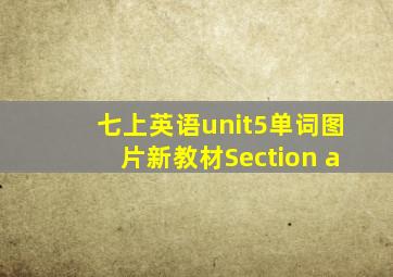 七上英语unit5单词图片新教材Section a